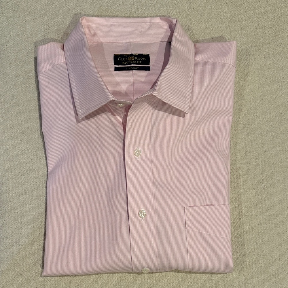 Club Room Light Pink Men's Dress Shirt 17.5